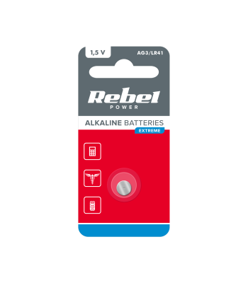 Baterija Rebel Extreme AG3, 1 vnt. / lizdinė pakuotė