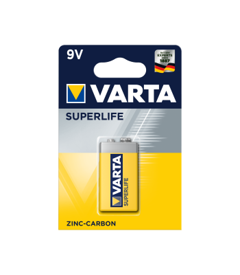 VARTA SUPERLIFE baterija, 1 vnt./bl., 9V, 6F22