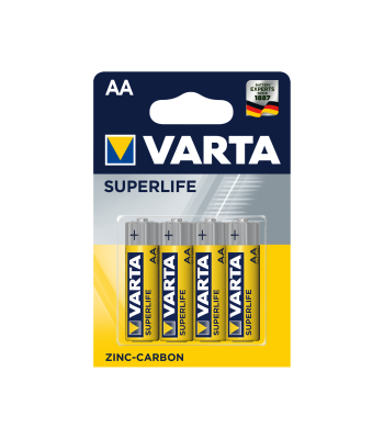 Cinko-anglies baterijos Varta Superlife, 4 vnt., AA R6 LR06