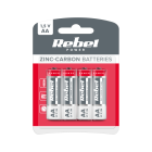 Cinko-anglies baterijos, 4 vnt. / blister, Rebel R6 AA