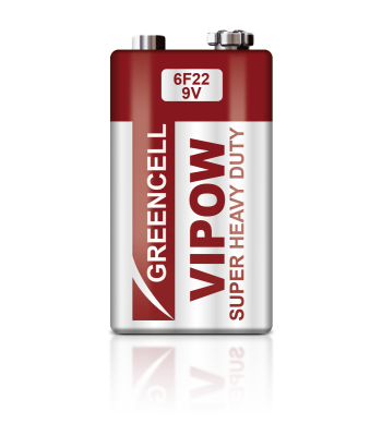 Cinko-anglies baterija VIPOW 6F22, 9V