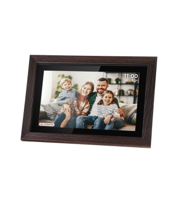Skaitmeninis nuotraukų rėmelis Kruger&Matz, medinis, FRAMEO Wi‑Fi, 10,1″