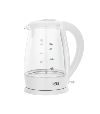Elektrinis stiklinis virdulys TEESA, baltas, TSA1511W, 2200 W, 1,7 l