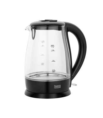 Elektrinis stiklinis virdulys TEESA, juodas, 2200 W, TSA1511B, 1,7 l