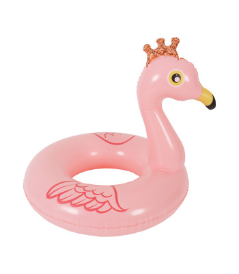 Pripučiamas plaukimo ratas su flamingo motyvu SUNCLUB, 48 cm × 46 cm