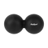 Dvigubas masažinis kamuoliukas Duoball, juodos spalvos, silikoninis, Rebel Active, 6,2 cm, 12,5 cm