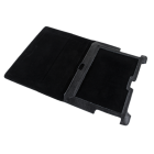 Juodas natūralios odos dėklas Samsung Galaxy Tab P5100