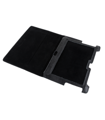 Juodas natūralios odos dėklas Samsung Galaxy Tab P5100