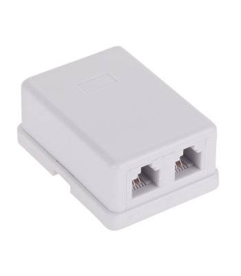 Dvigubas priklijuojamas telefono lizdas, 6P4C x2