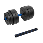 Reguliuojamas bituminis hantelis su jungtimi, Rebel Active, 1x20 kg