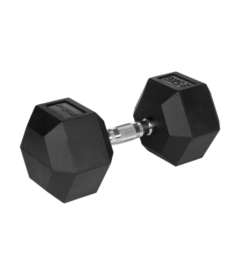 Guminis ketaus hantelis Rebel Active HEX, 25 kg