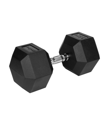 Ketaus hantelis su gumine danga, HEX REBEL ACTIVE, 35 kg