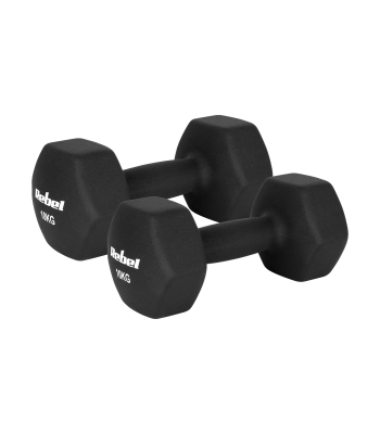Ketaus neopreniniai hanteliai HEX REBEL ACTIVE, 2 x 10 kg