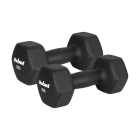 Ketaus neopreniniai hanteliai, REBEL ACTIVE, HEX, 2 x 7 kg