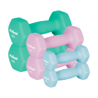 Ketaus neopreninių HEX hantelių rinkinys REBEL ACTIVE, 12 kg (2x1 kg + 2x2 kg + 2x3 kg)