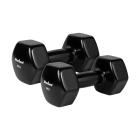 Viniliniai ketaus hanteliai HEX REBEL ACTIVE, 2 x 9 kg