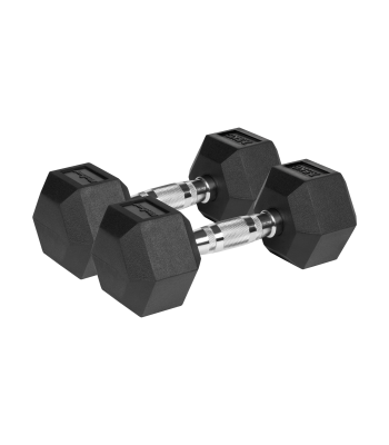 Gumuoti ketaus hanteliai HEX Rebel Active 2x7,5 kg