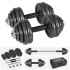 Reguliuojamų ketaus hantelių rinkinys lagamine su jungtimi REBEL ACTIVE, 30 kg