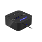 USB šakotuvas su atminties kortelių skaitytuvu, USB 2.0, 3 prievadai