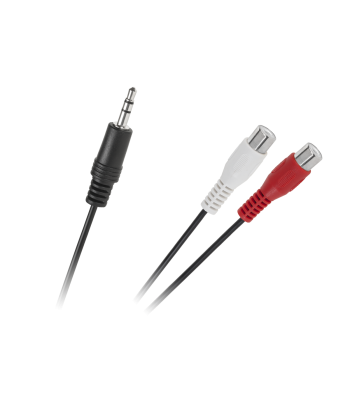 Jack 3.5 kištuko ir 2 RCA lizdų kabelis, 25cm