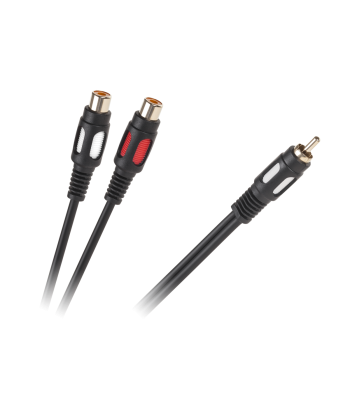 RCA kabelis 1RCA–2 RCA lizdai, 25cm
