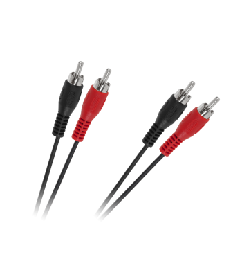 Jungiamasis kabelis 2 x RCA – 2 x RCA, standartinis, juodas, 10 m