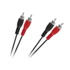 Jungiamasis kabelis 2 x RCA–2 x RCA, standartinis, juodas, 5m