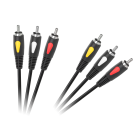 Kabelis 3RCA-3RCA Cabletech Eco-Line, 1.0m