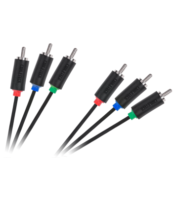 Komponentinis kabelis Cabletech standard 3RCA-3RCA, 1.8m