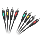 RCA garso ir vaizdo kabelis Cabletech Eco-Line 4RCA-4RCA 3.0m