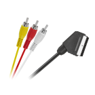 Kabelis EURO – 3 x RCA, 1,5m