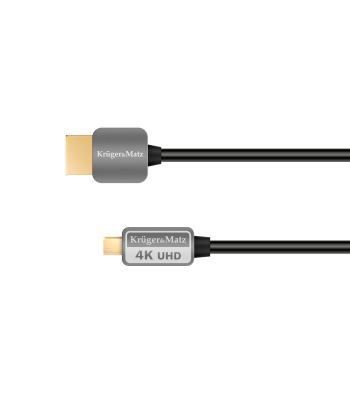 HDMI–micro HDMI kištukų kabelis (A–D), Kruger&Matz, 3.0m