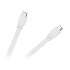 HDMI–HDMI kabelis, plokščias, baltas, 2.0V, 1.8M