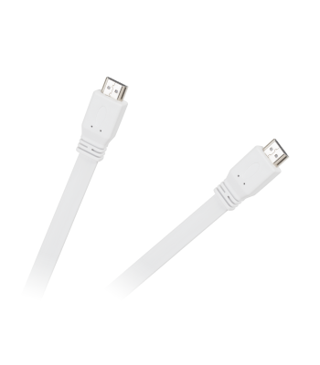 HDMI–HDMI kabelis, plokščias, baltas, 2.0V, 1.8M