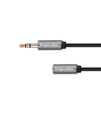 Stereo garso kabelis kištukas–lizdas Kruger&Matz Basic 3.5 mm–3.5 mm 1m