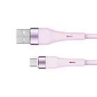 USB–microUSB silikoninis rožinis kabelis Kruger&Matz Basic, KM1270, 1 m
