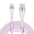 USB–microUSB silikoninis rožinis kabelis Kruger&Matz Basic, KM1270, 1 m