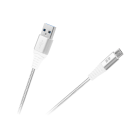 Kabelis USB–micro USB REBEL, 100 cm, baltas