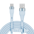 USB–USB tipo C silikoninis kabelis, mėlynas, Kruger&Matz Basic KM1268, 1 m