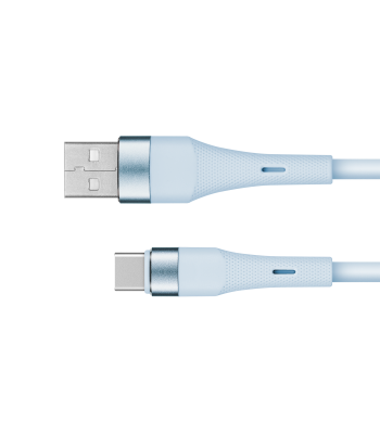 USB–USB tipo C silikoninis kabelis, mėlynas, Kruger&Matz Basic KM1268, 1 m