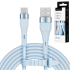USB–USB tipo C silikoninis kabelis, mėlynas, Kruger&Matz Basic KM1268, 1 m