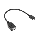 USB kabelis, A lizdas – micro USB kištukas, 20 cm