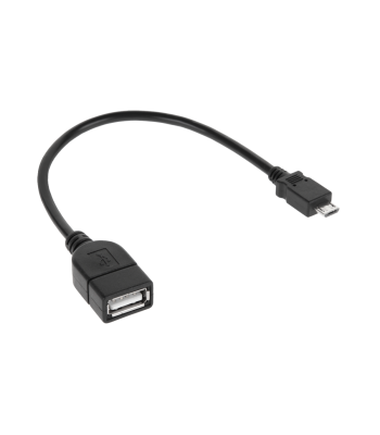USB kabelis, A lizdas – micro USB kištukas, 20 cm
