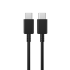USB tipo C–USB tipo C kabelis, juodas, 100 cm