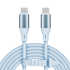 USB-C–USB-C kabelis Kruger&Matz Basic, mėlynas, 100 W – KM1269, 1 m