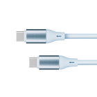USB-C–USB-C kabelis Kruger&Matz Basic, mėlynas, 100 W – KM1269, 1 m