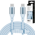USB-C–USB-C kabelis Kruger&Matz Basic, mėlynas, 100 W – KM1269, 1 m