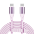 USB tipo C–USB tipo C kabelis, silikoninis, rožinis, Kruger&Matz Basic, 100 W, 1 m