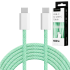 USB tipo C–USB tipo C kabelis, žalias, Kruger&Matz Basic, 100 W, KM1272, 1 m