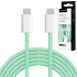 USB-C–USB-C kabelis Kruger&Matz Basic, 100 W, žalias, KM1272, 1,5 m